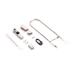 DJI Pocket 2 Exclusive Combo - Sunset White Pocket-Sized 4K Vlogging Camera, 3-Axis Motorized Gimbal, Portable Video Camera for Android and iPhone - (CP.OS.00000163.01)