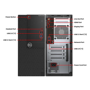 Dell OptiPlex 3050 Tower Business Desktop PC, Intel Core i5/i7 - 7th Gen Processor, 16GB - 32GB DDR4 RAM, 512GB - 2TB SSD, Windows 10 Pro, Keyboard and Mouse - Refurbished