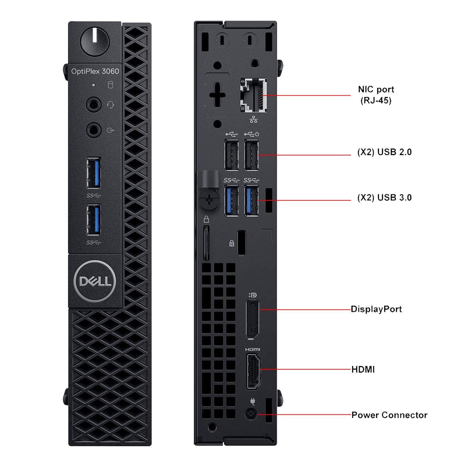 Dell OptiPlex 3060-Micro Tiny Business Desktop Intel Core i5 8th Gen Processor Up to 3.30GHz | 16GB - 32GB DDR4 | 512GB - 2TB SSD | Windows 11 Pro | WIFI | HDMI - Refurbished