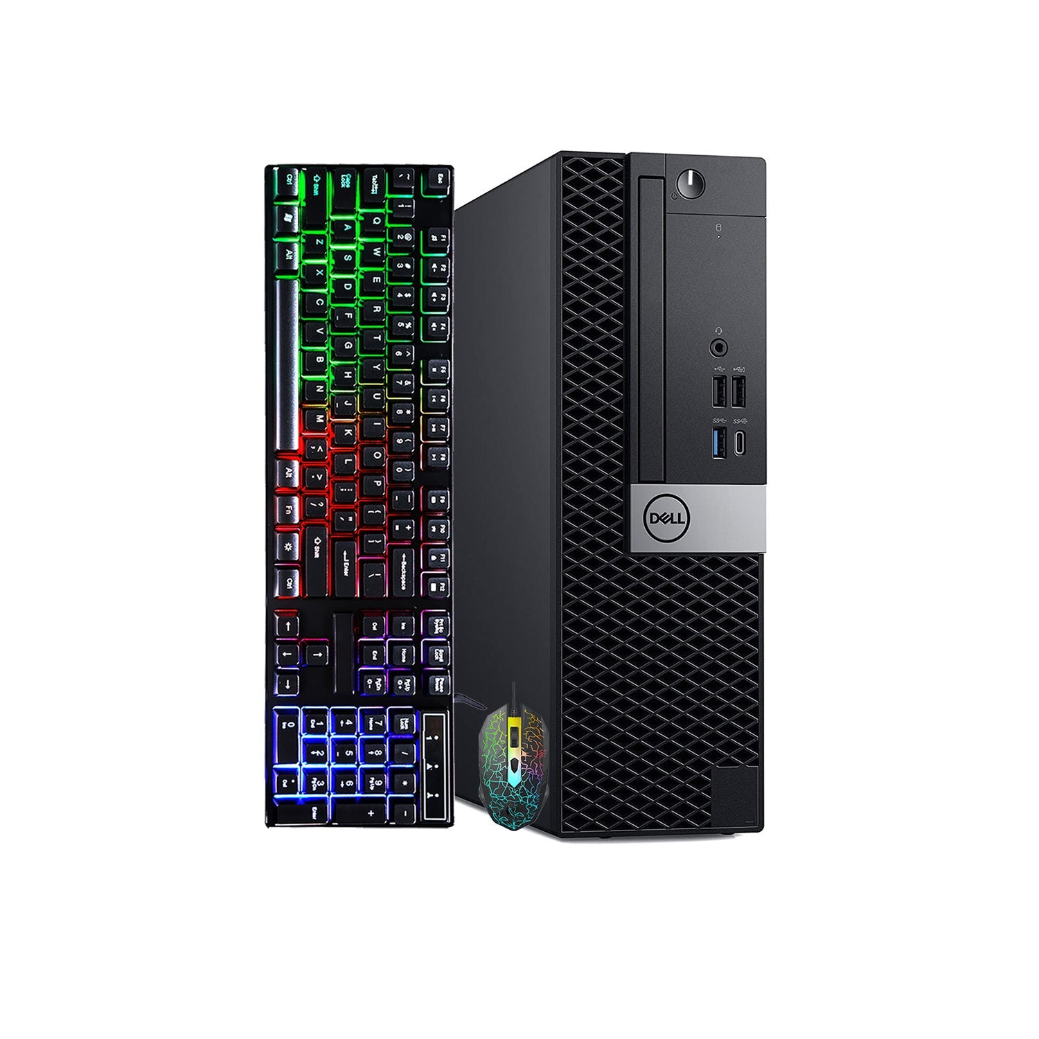 Dell OptiPlex SFF Gaming Desktop Computer PC| Hexa Core i7 9th Gen up to 4.70 GHz| 16GB - 32GB DDR4 RAM| 512GB -2TB SSD| Windows 11 Pro| RX550, GT1030 - Refurbished