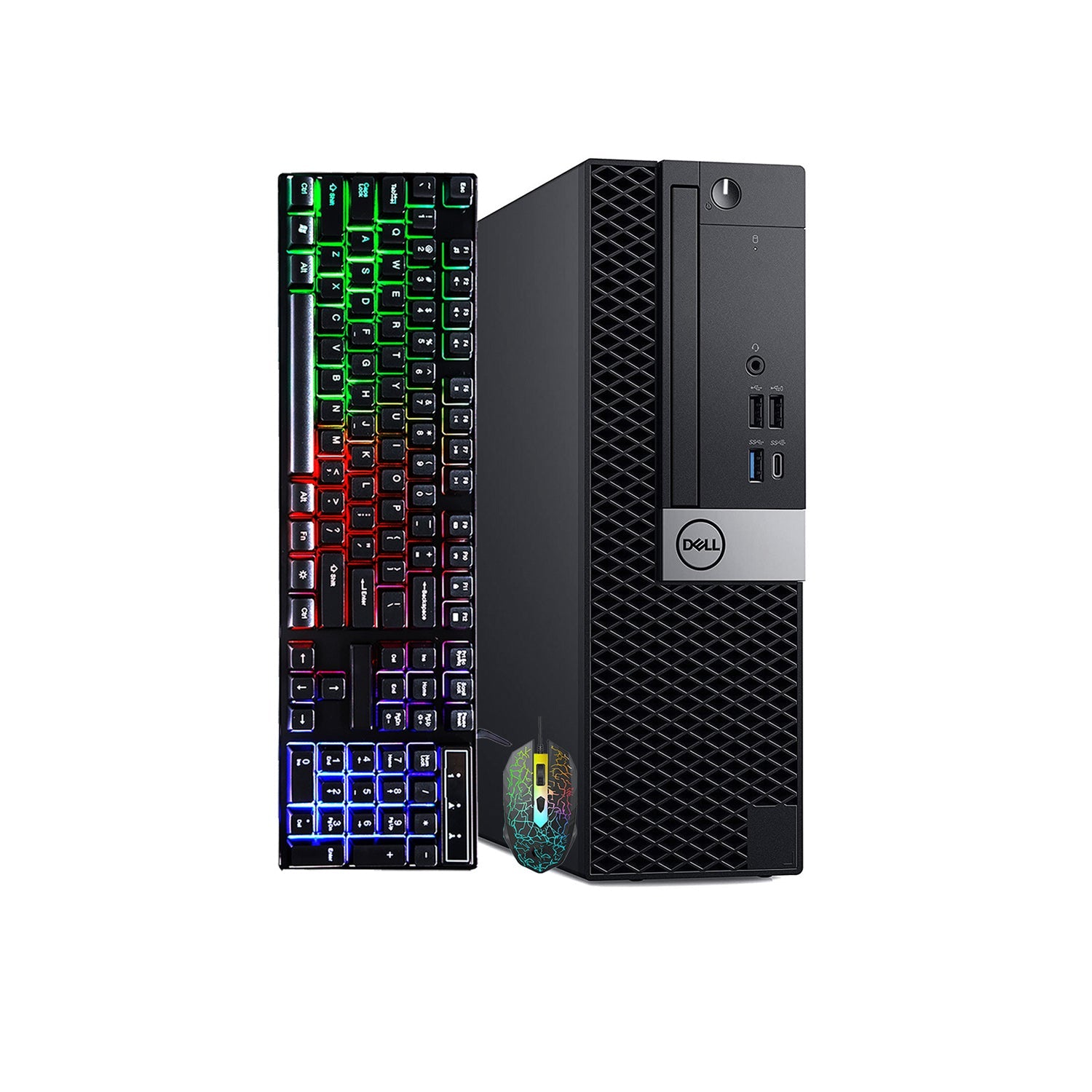 Dell OptiPlex SFF Gaming Desktop Computer PC| Hexa Core i7 9th Gen up to 4.70 GHz| 16GB - 32GB DDR4 RAM| 512GB -2TB SSD| Windows 11 Pro| RX550, GT1030, GTX 1630, 1050Ti, 1650 - Refurbished