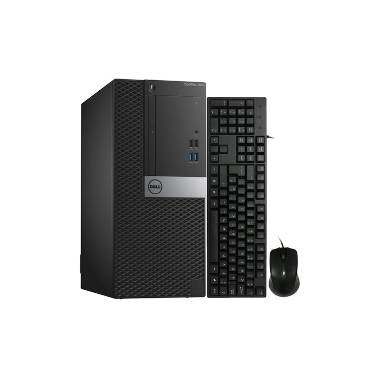 Dell OptiPlex 7040 Mini Tower Business Desktop PC, Intel Core i5/i7 - 6th Gen Processor, 16GB - 32GB DDR4 RAM, 512GB - 2TB SSD, Windows 10 Pro, Keyboard and Mouse - Refurbished