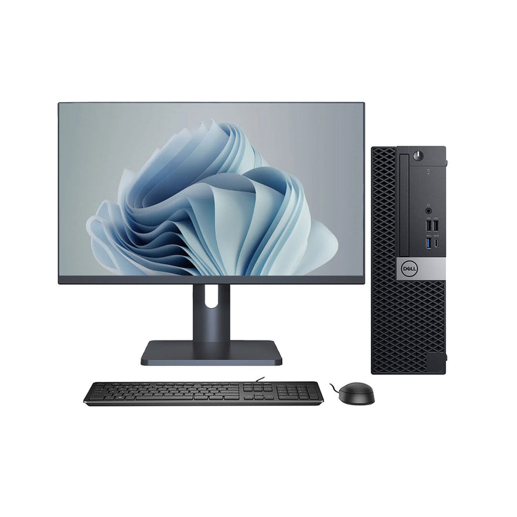 Dell OptiPlex SFF Desktop Computer PC| 24 inch-27 inch Flat Screen| Intel Core i5 - 9th Gen Processor up to 4.40 GHz| 16GB - 32GB DDR4 RAM| 512GB - 2TB SSD| Windows 11 Pro| WIFI| Bluetooth - Refurbished