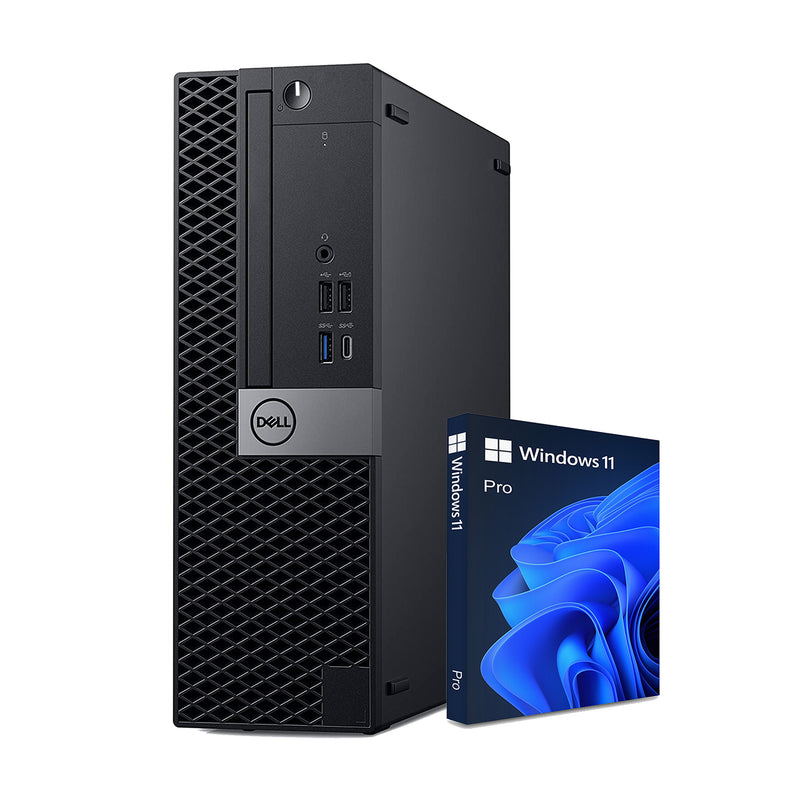 Dell OptiPlex SFF Desktop Computer PC| Intel 8th Gen Hexa-Core i5 up to 4.10 GHz Processor| 16GB - 32 GB RAM| 512GB - 2TB SSD| Windows 11 Pro| Wireless Keyboard and Mouse| WIFI - Refurbished