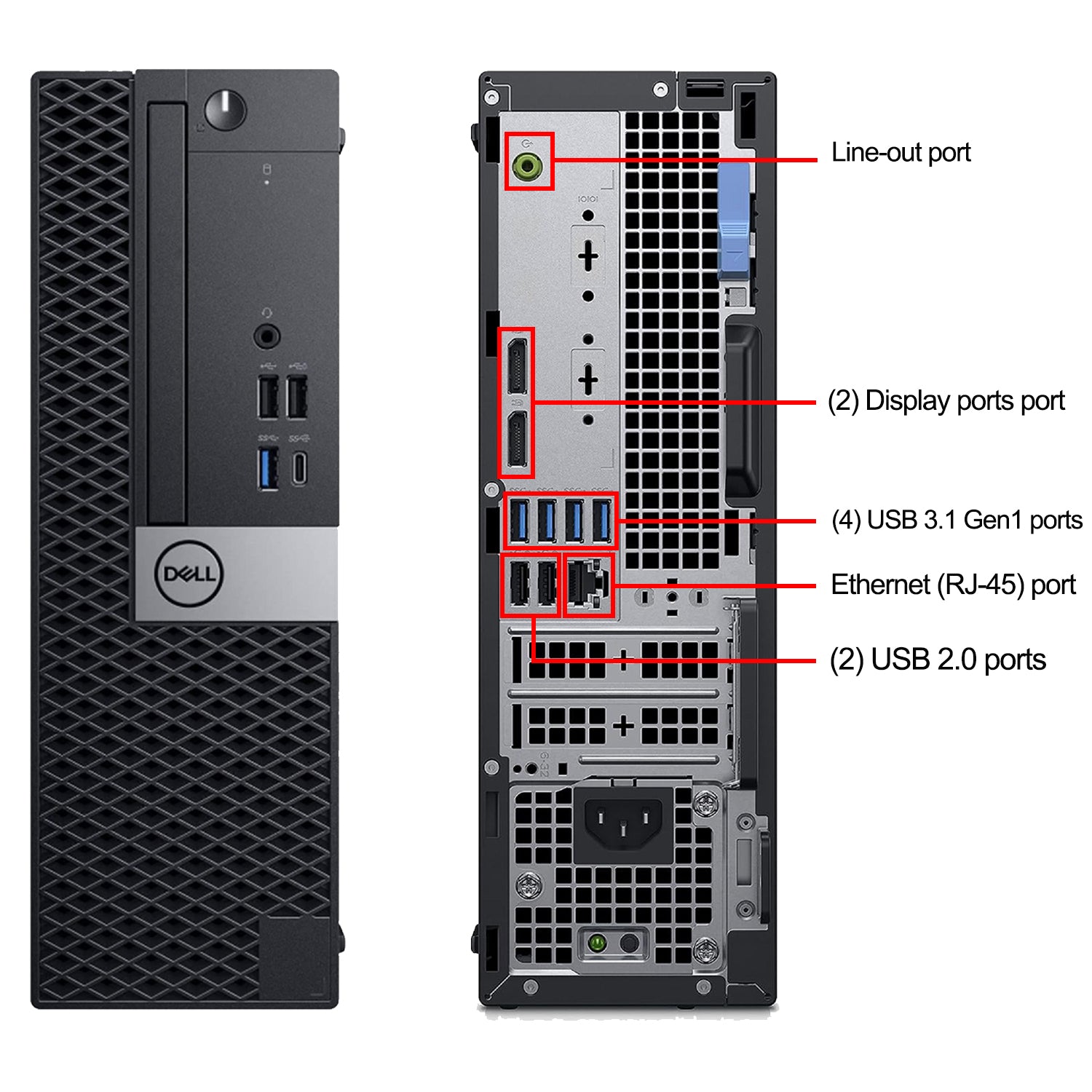 Dell OptiPlex SFF Desktop Computer PC| 24 inch-27 inch Flat Screen| Intel Core i5 - 9th Gen Processor up to 4.40 GHz| 16GB - 32GB DDR4 RAM| 512GB - 2TB SSD| Windows 11 Pro| WIFI| Bluetooth - Refurbished