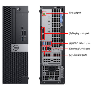 Dell OptiPlex SFF Desktop Computer PC| New 24 inch-27 inch Flat Screen| Intel Core i5 - 9th Gen Processor up to 4.40 GHz| 16GB - 32GB DDR4 RAM| 512GB - 2TB SSD| Windows 11 Pro| WIFI| Bluetooth - Refurbished