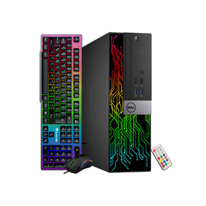 Dell OptiPlex 5060 RGB Desktop Computer - R5 340X / R5 430 /  GT 730 | Intel i5-8500 Six Core (4.1GHz Turbo) | 16GB DDR4 RAM | 512GB SSD | WiFi + Bluetooth | Windows 11 Pro - Refurbished