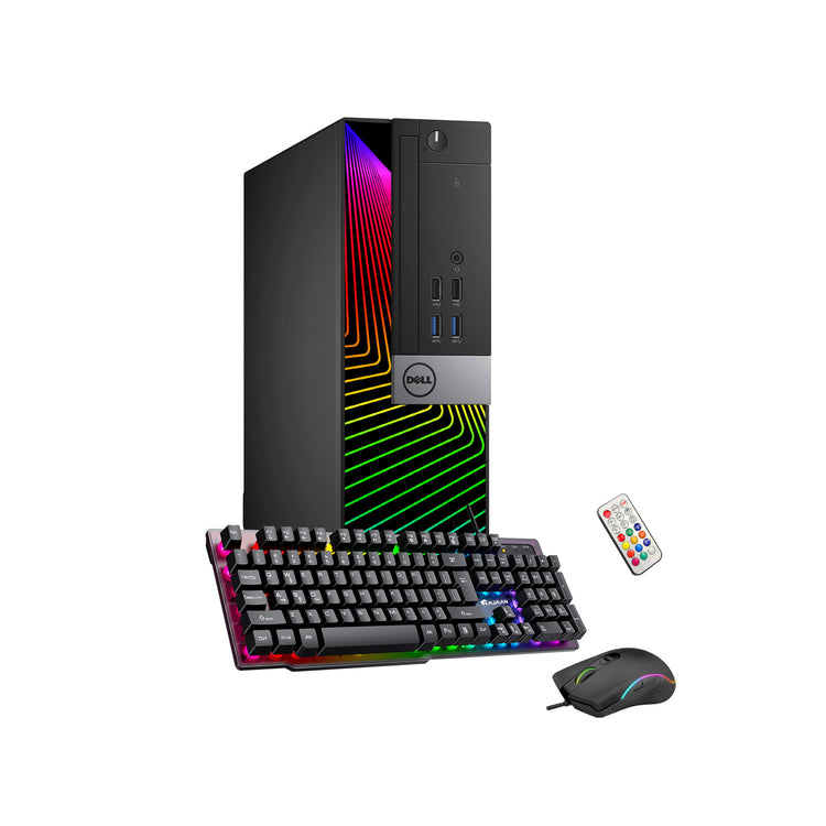Dell Optiplex RGB Desktop Computer PC, Intel Hexa-Core i5-8500 up to 4.10 GHz, 32GB DDR4 RAM, 2TB NVMe SSD, Dual Monitor Support, Windows 11 Pro, WiFi + Bluetooth - Refurbished