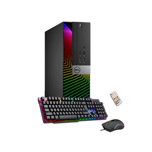 Dell OptiPlex 5060 RGB Desktop Computer - Intel i5-8500 Six Core (4.1GHz Turbo) | 32GB DDR4 RAM | 1TB /2TB SSD | GT 730/ 1030/ RX 550 WiFi + Bluetooth | Windows 11 Pro - Refurbished