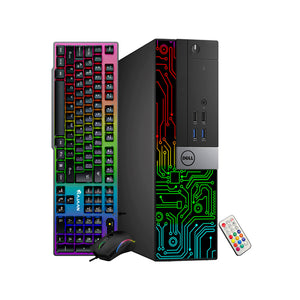 Dell OptiPlex 5060 RGB Desktop Computer - R5 340X / R5 430 /  GT 730 | Intel i5-8500 Six Core (4.1GHz Turbo) | 16GB DDR4 RAM | 512GB SSD | WiFi + Bluetooth | Windows 11 Pro - Refurbished