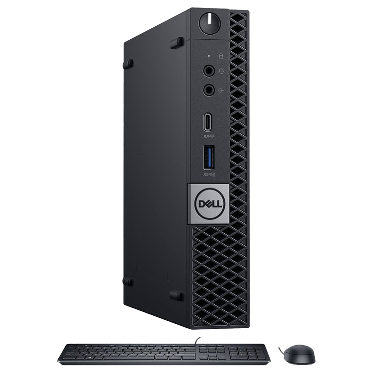 Dell OptiPlex 7060 Tiny Windows 11 Pro Desktop Mini PC (Intel i5/ i7 Hexa-Core 8th Gen CPU | 16GB - 32GB DDR4 RAM | 512GB - 2TB SSD) Keyboard and Mouse - Refurbished