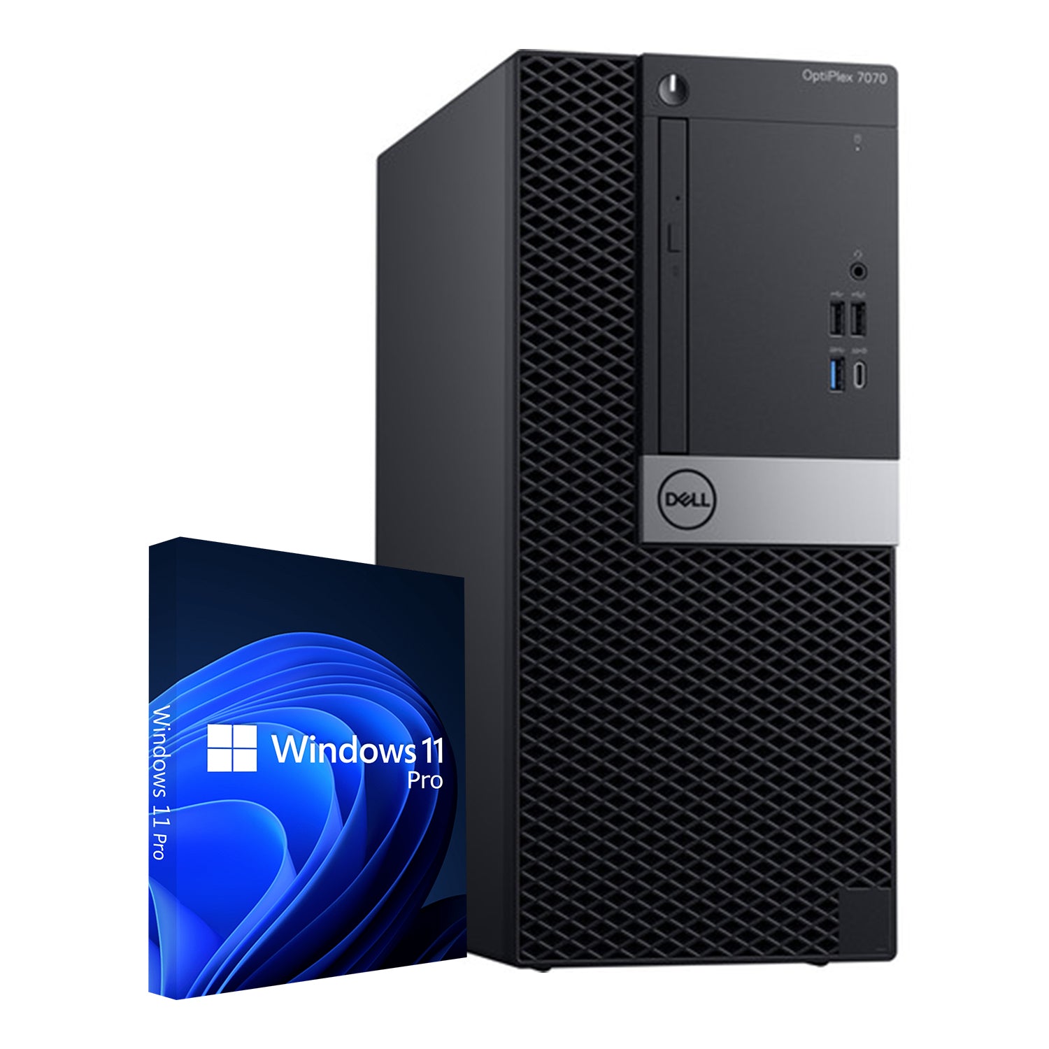 Dell OptiPlex 7070 Tower Business Desktop PC, Intel Core i7-9700 Up to 4.70GHz Processor, 16GB - 32GB DDR4 RAM, 512GB - 2TB SSD, Windows 11 Pro, Keyboard and Mouse, WIFI - Refurbished