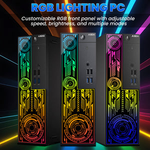 AXOII ELECTRA RGB Gaming Desktop Computer PC, Intel Core I7 - 6700 Up to 4.0GHz Processor, Graphics Card - RX 550 / GT 1030, 16GB - 32GB DDR3L RAM, 512GB - 1TB SSD, Wi-Fi, Bluetooth - Windows 10 Pro