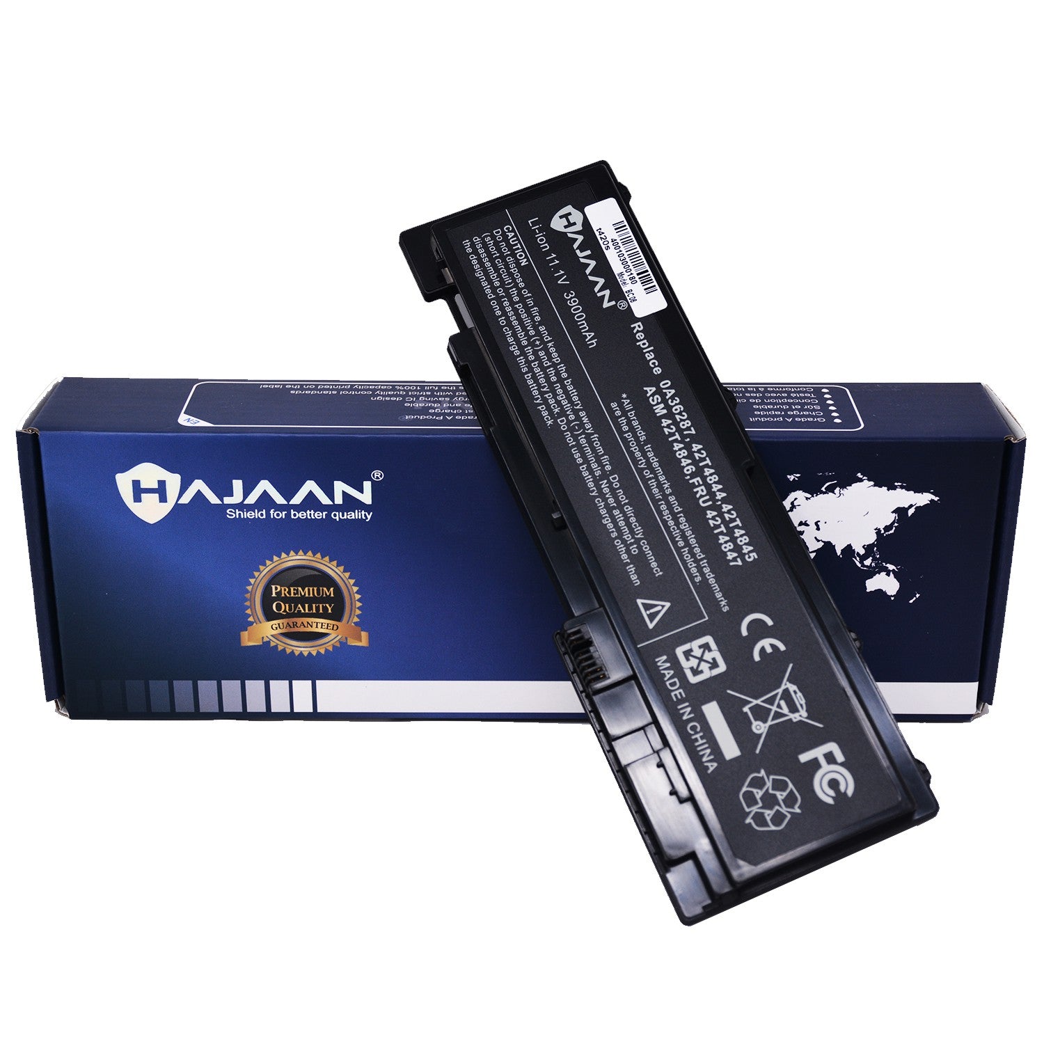 HAJAAN Brand New Replacement Laptop battery for LENOVO ThinkPad T420s T420si T430s T430si 42T4844, 42T4845 (Li-ion, 3900mAh , 6-Cells,11.1V), 1 Year Warranty