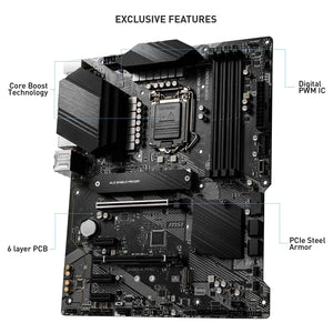 MSI Z490-A PRO ProSeries Motherboard ATX, LGA 1200 Socket , Intel 10th/11th Gen, M.2, USB 3.2 Gen 2, DDR4, CFX, Gigabit LAN, HDMI/ DisplayPort