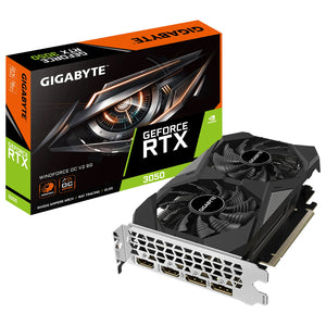GIGABYTE GeForce RTX 3050 WindForce 0C V2 6G Graphics Card - 6GB GDDR6, PCL Express 4.0 Video Card, HDMI / Display Port - (GV-N3050WF2OCV2-6GD)