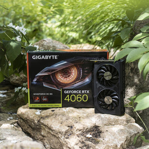 GIGABYTE GeForce RTX 4060 WINDFORCE OC 8G Graphics Card | 3D Active fan With Unique Blade Fan | 8GB GDDR6 | 2x HDMI, 2x Display Port - (GV-N4060WF2OC-8GD)