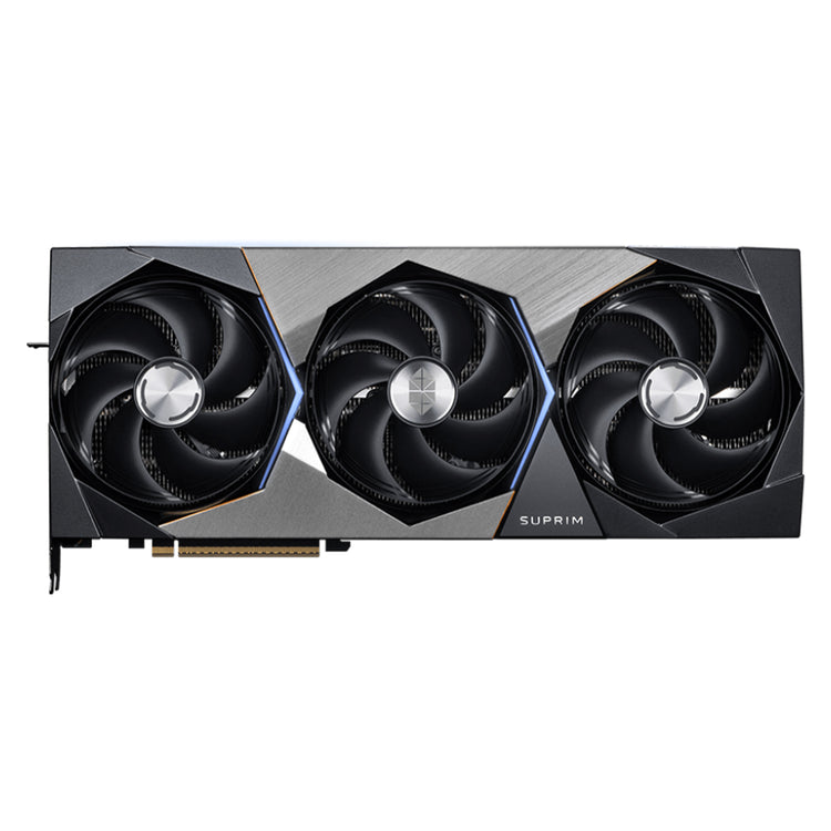 MSI GeForce RTX 5080 SUPRIM SOC Graphics Card - 16GB GDDR7, 256-Bit Memory, Hyper Frozr Thermal Design With StormForce Fan, 3x Display Port / HDMI - (G5080-16SPS)