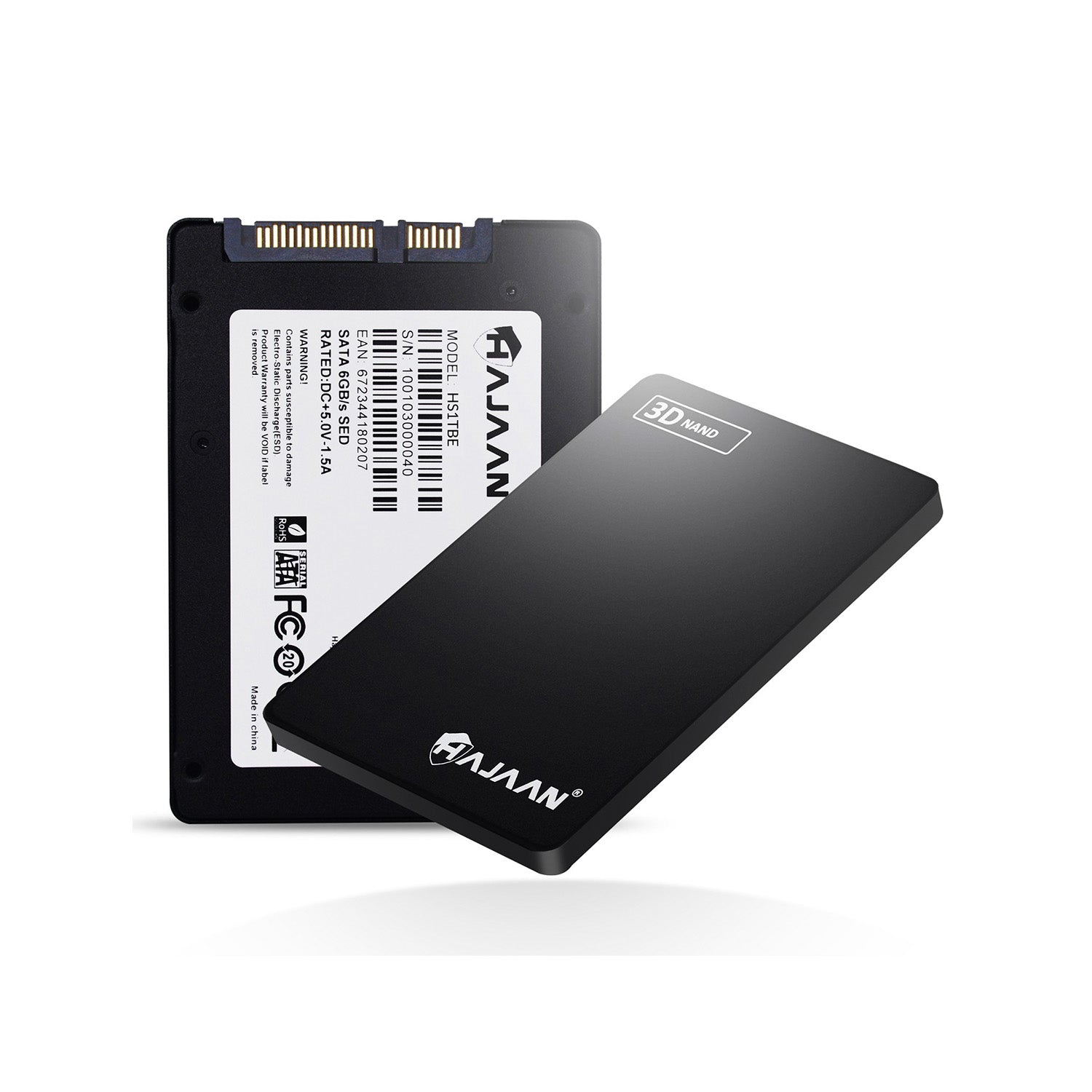 HAJAAN 1 TB Internal PC SSD- SATA III 6 Gb/s, 3D NAND TLC, 2.5”, Up to 550MB/s, Internal Solid State Drive for Laptop Tablet PC Desktop,1 year warranty