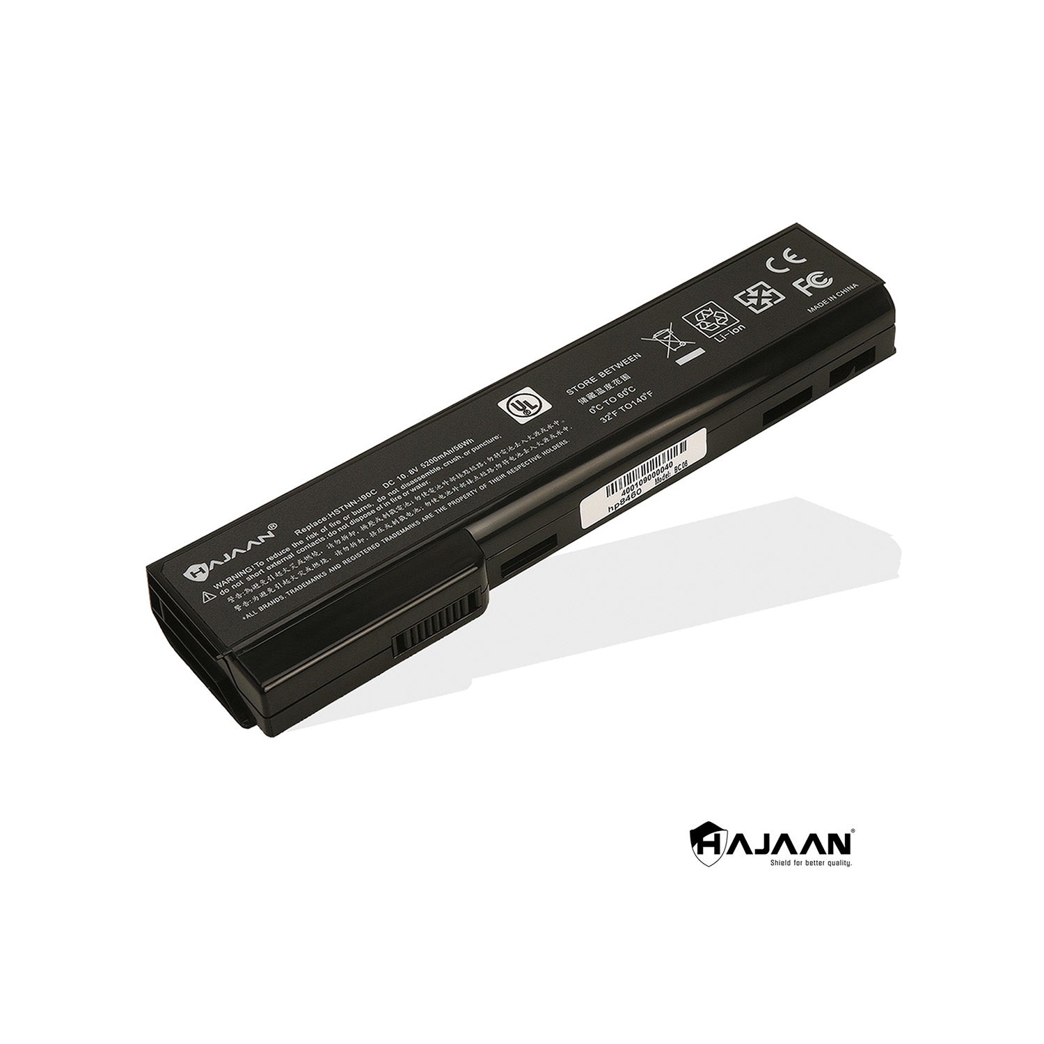 HAJAAN Replacement Laptop battery for HP EliteBook 8460p, ProBook 6360b, 6460b, 6465b, 6470b,6475b HSTNN-I90C (Li-ion, 5200mAh/56Wh, 6-Cells,10.8 V,) , 1 Year Warranty