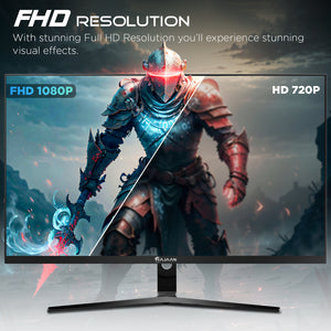 HAJAAN 27” Inch FHD Curved Gaming Monitor with RGB Backlight 165Hz Refresh Rate | VA Panel, Wall Mountable | HDMI, DP, USB (HM2724C)