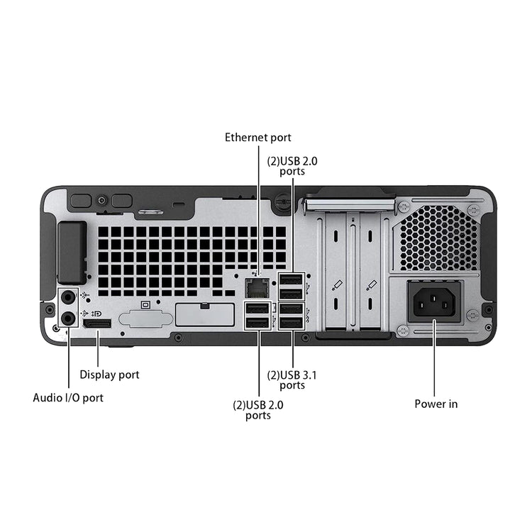 HP ProDesk 400 G5 SFF Computer Desktop PC, Intel Core i7- 8th Gen Up to 4.60GHz Processor, 16GB - 32GB DDR4 RAM, 512GB - 2TB SSD, Windows 11 Pro, Wireless Keyboard and Mouse - Refurbished