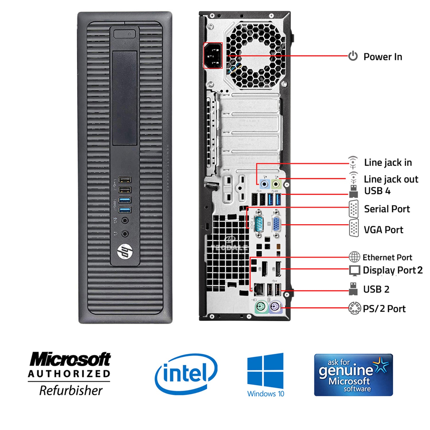 HP ProDesk SFF Desktop Computer with 22 inch Monitor - Intel Core i7-4770 Processor 3.40 GHz |8GB - 16GB DDR3 RAM| 256GB - 512GB SSD| Windows 10 Professional WIFI