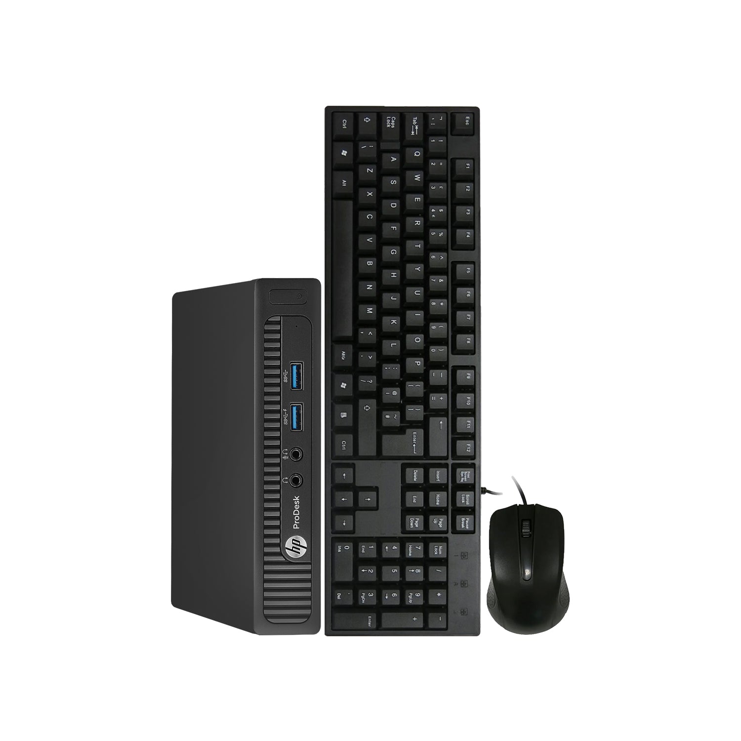 HP ProDesk 600 G1 Tiny Desktop PC - Intel Core i5/i7 - 4th Gen Processor, 8GB - 16GB DDR3 RAM, 256GB - 1TB SSD, Windows 10 Pro, Wired Keyboard and Mouse - Refurbished