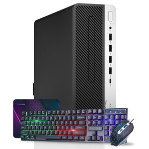 HP ProDesk 600 G4 SFF Windows 11 Pro Desktop Computer PC | Intel i5/ i7 Hexa-Core 8th Gen CPU | 16GB - 32GB DDR4 RAM | 512GB - 2TB SSD | RGB Sound Bar | HDMI | WIFI + Bluetooth - Refurbished