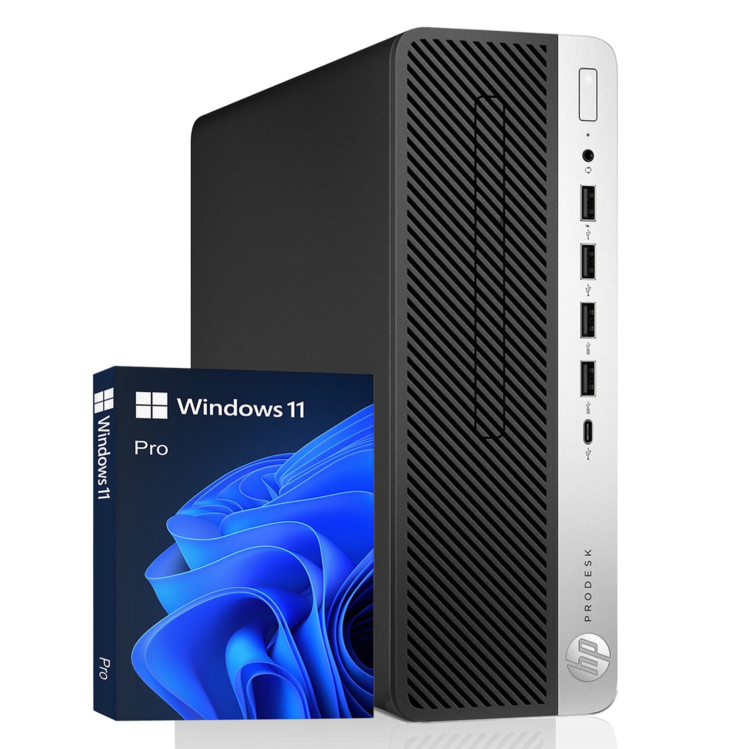 HP ProDesk 600 G4 SFF Windows 11 Pro Desktop Computer PC | Intel i5/ i7 Hexa-Core 8th Gen CPU | 16GB - 32GB DDR4 RAM | 512GB - 2TB SSD | RGB Sound Bar | HDMI | WIFI + Bluetooth - Refurbished
