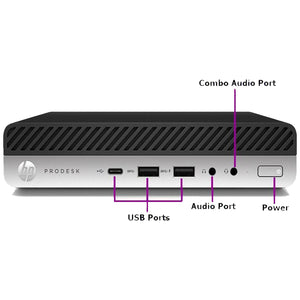 HP ProDesk 600 G4 Desktop Computer Mini Business PC - New 27 inch FHD Monitor (Intel core i5 - 8th Gen Processor| 8GB - 16GB DDR4 RAM| 512GB - 2TB SSD| WINDOWS 11 PRO) Wireless Keyboard and Mouse - Refurbished
