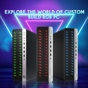 HP EliteDesk RGB Computer Desktop PC, Intel Core i7-6700, 16GB RAM, 512GB NVME SSD, 1TB HDD, Gaming Keyboard & Mouse, WiFi+ Bluetooth, Windows 10 Pro -Refurbished