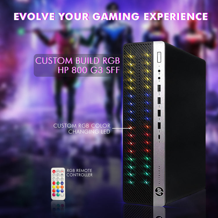 HP EliteDesk RGB Computer Desktop PC, Intel Core i7-6700, 16GB RAM, 512GB NVME SSD, 1TB HDD, Gaming Keyboard & Mouse, WiFi+ Bluetooth, Windows 10 Pro -Refurbished