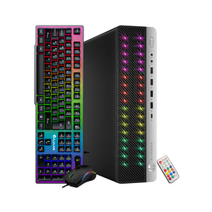 HP EliteDesk RGB Computer Desktop PC, Intel Core i7-6700, 16GB RAM, 512GB NVME SSD, 1TB HDD, Gaming Keyboard & Mouse, WiFi+ Bluetooth, Windows 10 Pro -Refurbished