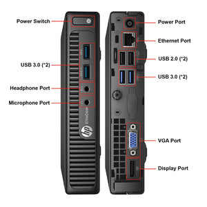 HP EliteDesk 705 G2 Mini Desktop PC, AMD PRO A6-8500B Processor Up to 3.0GHz CPU, 8GB - 16GB RAM DDR3, 256GB - 512GB SSD, Windows 10 Pro, Keyboard & Mouse - Refurbished
