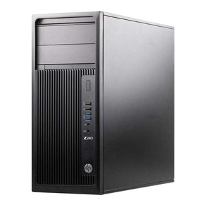 HP Z240 Workstation Tower PC, Intel Core i5/ i7 - 6th Gen Processor, 16GB - 32GB DDR4 RAM, 256GB - 1TB SSD, Windows 10 Pro, Keyboard Mouse - Refurbished