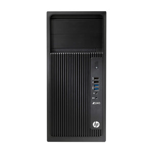 HP Z240 Workstation Tower PC, Intel Core i5/ i7 - 6th Gen Processor, 16GB - 32GB DDR4 RAM, 256GB - 1TB SSD, Windows 10 Pro, Keyboard Mouse - Refurbished