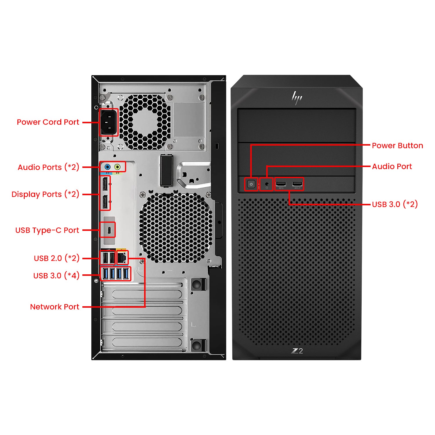 HP Z2 G4 Tower High Performance Workstation PC With GeForce RTX 3050 6GB Graphics Card, Intel Core i5 - 8th Gen Up to 4.10 GHz Processor, 16GB - 32GB DDR4 RAM, 512GB - 2TB SSD, OS - Windows 11 Pro - Refurbished