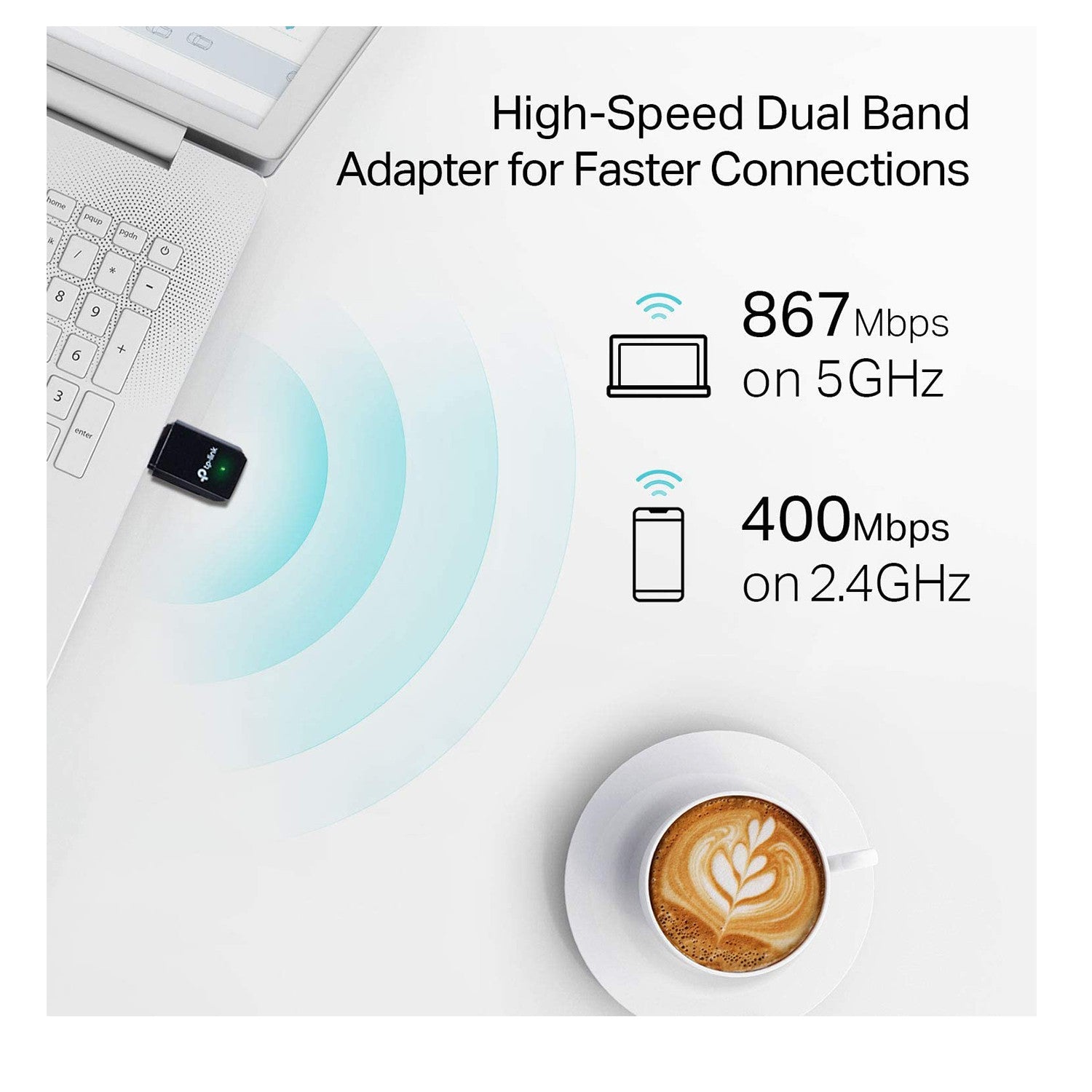 TP-Link Archer T3U AC1300 USB 3.0 Mini WiFi Adapter for PC Desktop MU-MIMO WiFi Dongle - 802.11ac