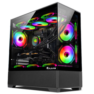 HAJAAN SuperX Gaming PC - RTX 4060/4060Ti/4070/4070 Super/4070 Ti GDDR6- Intel Core i5 12th/13th Gen - 32GB DDR4 RAM - 1TB NVMe - WiFi - Bluetooth - Windows 11 Pro - Mechanical Keyboard Mouse