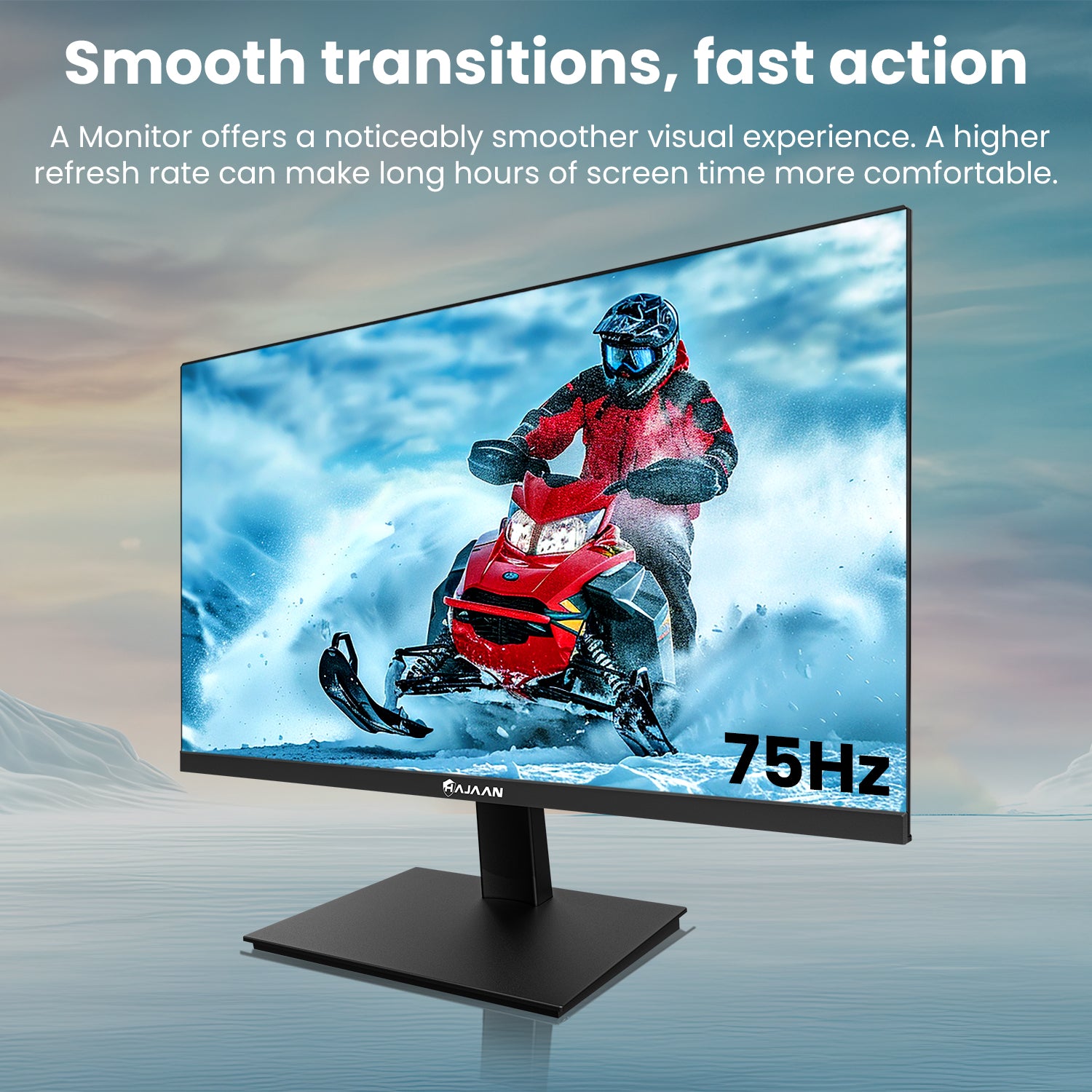 HAJAAN S2225V - 22 Inch FHD Flat Monitor - 75Hz Refresh Rate, Anti-Flicker Technology With Tilt Adjustment, for Office & Home Use, HDMI | VGA - 1Year Warranty