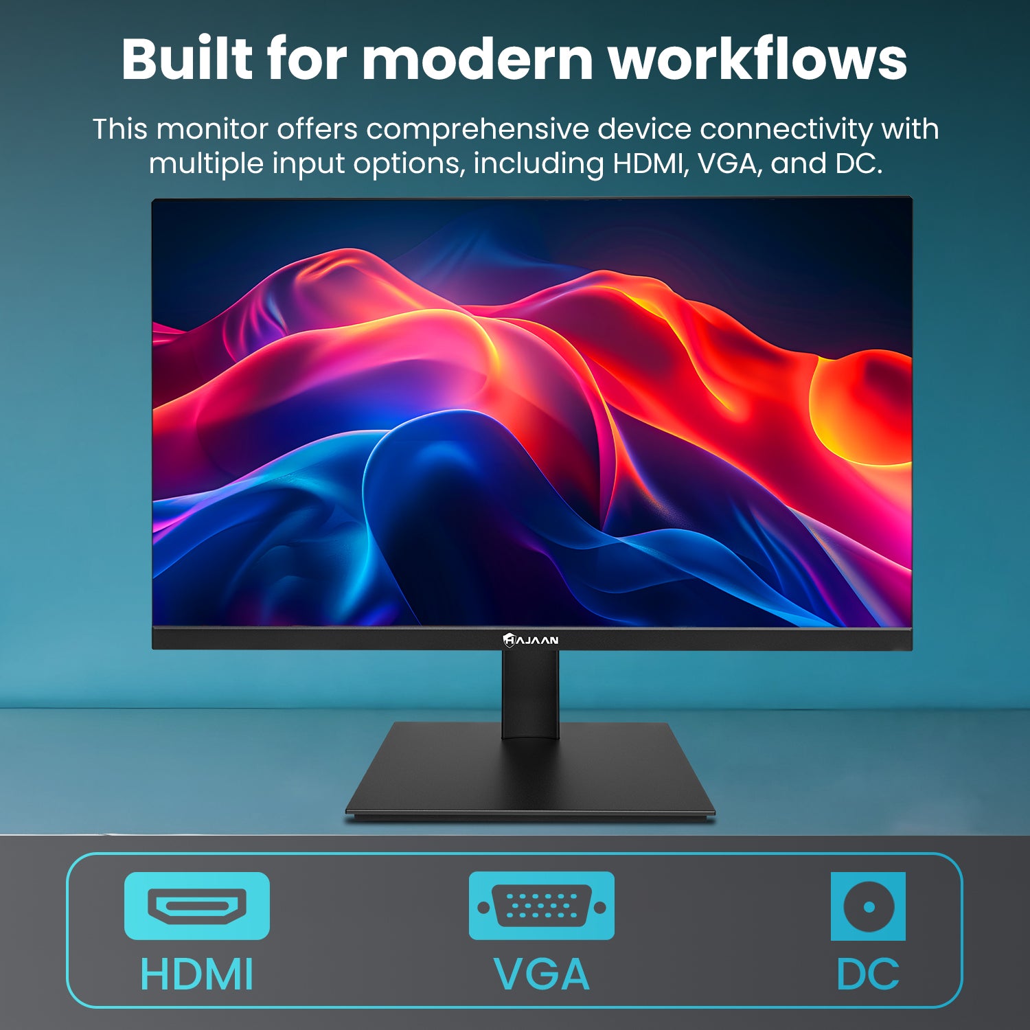 HAJAAN S2225V - 22 Inch FHD Flat Monitor - 75Hz Refresh Rate, Anti-Flicker Technology With Tilt Adjustment, for Office & Home Use, HDMI | VGA - 1Year Warranty