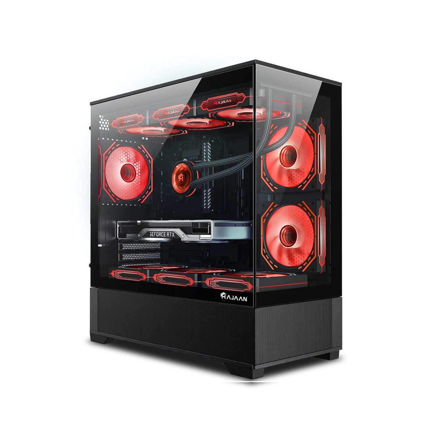 HAJAAN SuperX Tower Gaming PC (AMD Ryzen 7 7700X up to 5.4GHz / AMD Ryzen 7 7700 up to 5.3GHz Processor, GeForce RTX 5070 12GB GDDR7, 32GB - 64GB DDR5 RAM, 1TB NVMe - 2TB NVMe SSD, WiFi Ready, Windows 11 Pro)