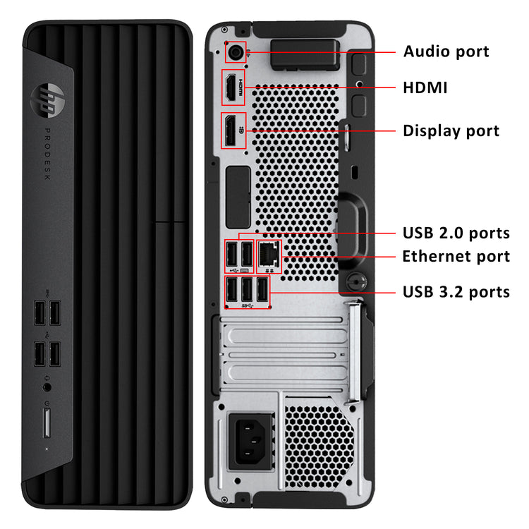 HP ProDesk 400 G7 SFF Business Desktop PC | Intel Core i7- 10th Gen Up to 4.80GHz Processor | 16GB - 32GB DDR4 RAM | 512GB - 2TB SSD | WINDOWS 11 PRO Wireless Keyboard and Mouse - Refurbished