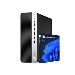 HP ProDesk 600 G5 SFF Business Desktop Computer PC(Intel Core i5/i7 - 9th Gen Processor| 16GB - 32GB DDR4 RAM| 512GB - 2TB SSD| WINDOWS 11 PRO) Wireless Keyboard and Mouse - Refurbished