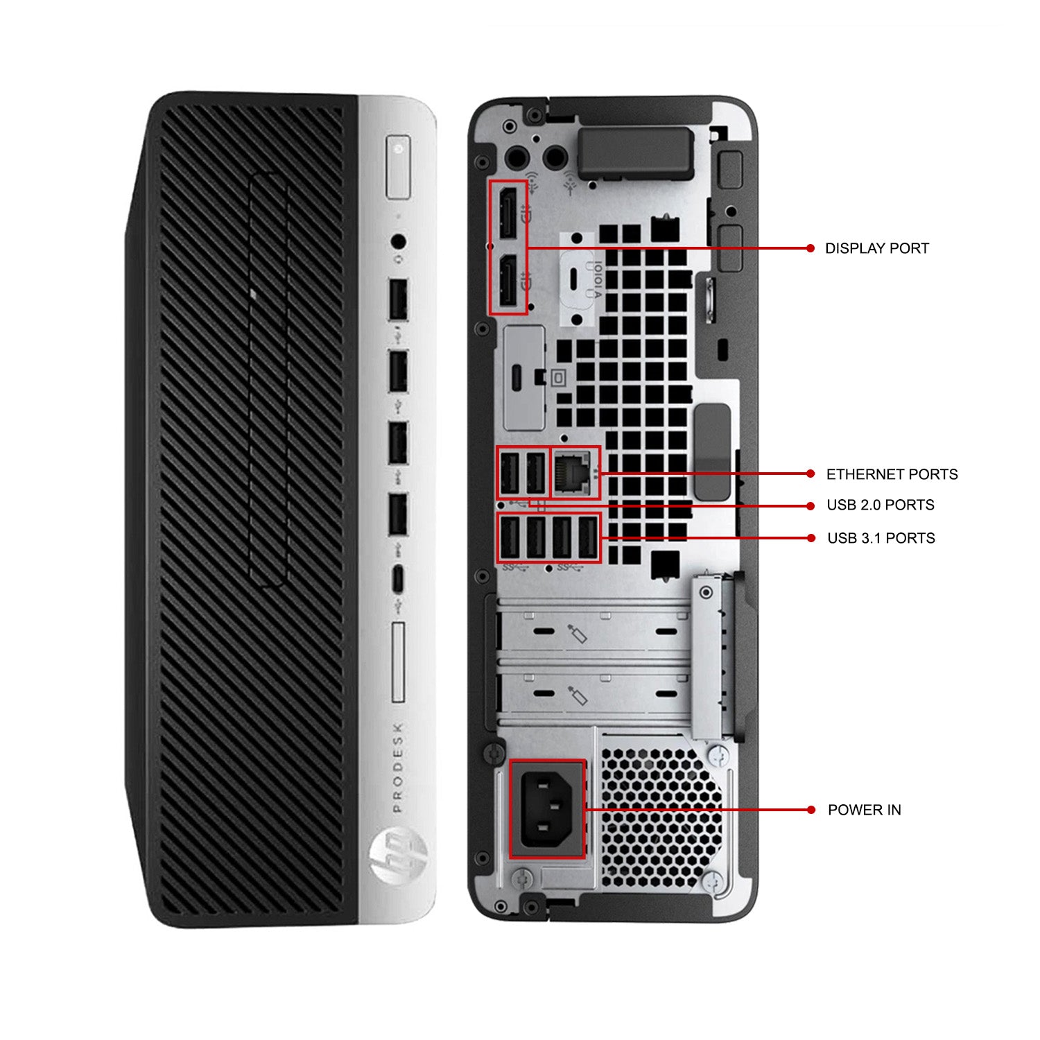 HP ProDesk 600 G5 SFF Business Desktop Computer PC(Intel Core i5/i7 - 9th Gen Processor| 16GB - 32GB DDR4 RAM| 512GB - 2TB SSD| WINDOWS 11 PRO) Wireless Keyboard and Mouse - Refurbished