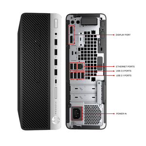 HP ProDesk 600 G5 SFF Business Desktop Computer PC(Intel Core i5/i7 - 9th Gen Processor| 16GB - 32GB DDR4 RAM| 512GB - 2TB SSD| WINDOWS 11 PRO) Wireless Keyboard and Mouse - Refurbished