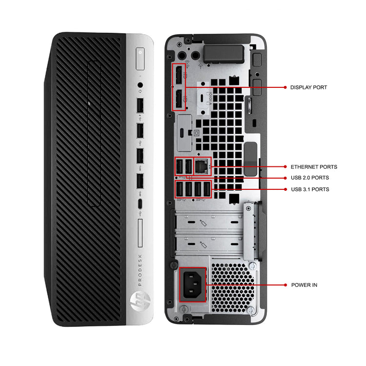 HP ProDesk 600 G5 SFF Business Desktop Computer PC(Intel Core i5 - 8th Gen Processor| 16GB - 32GB DDR4 RAM| 512GB - 2TB SSD| WINDOWS 11 PRO) Wireless Keyboard and Mouse - Refurbished
