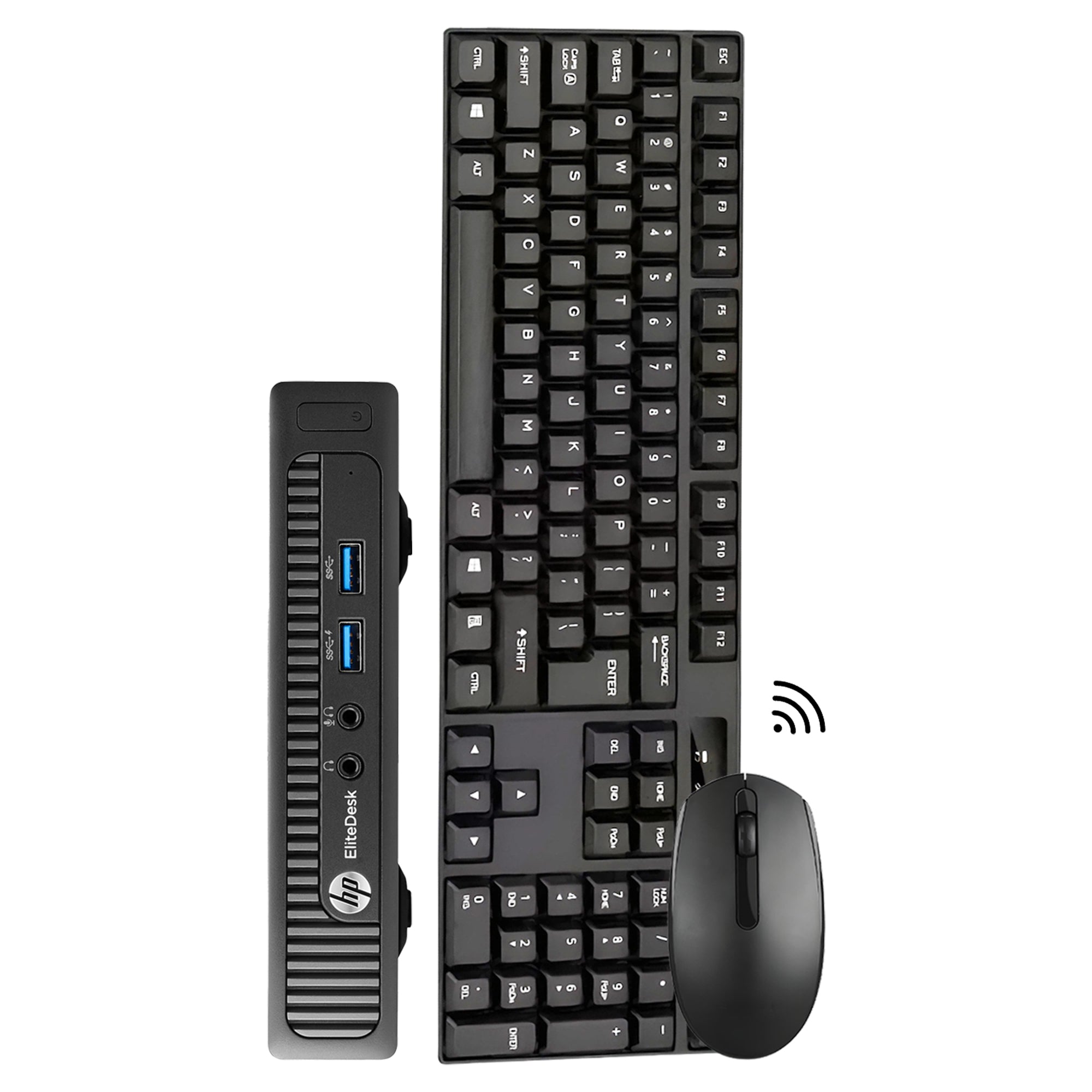 HP EliteDesk 800 G1 Mini Home/ Office Desktop Computer Tiny PC (Intel Core i5 up to 3.60 GHz CPU/ 8GB - 16GB RAM/ 256GB - 1TB SSD/ Windows 10 Pro/ Wireless Keyboard Mouse/ WIFI/ Bluetooth) - Refurbished