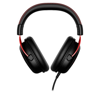 HyperX Cloud II – Wired Gaming Headset for PC, Active Noise Cancellation, Durable Aluminum Frame, Detachable Microphone, Compatibility With PC, PS5, PS4, Black-Red